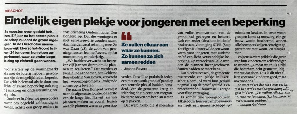 Eindhovens Dagblad 15 juli 2023: